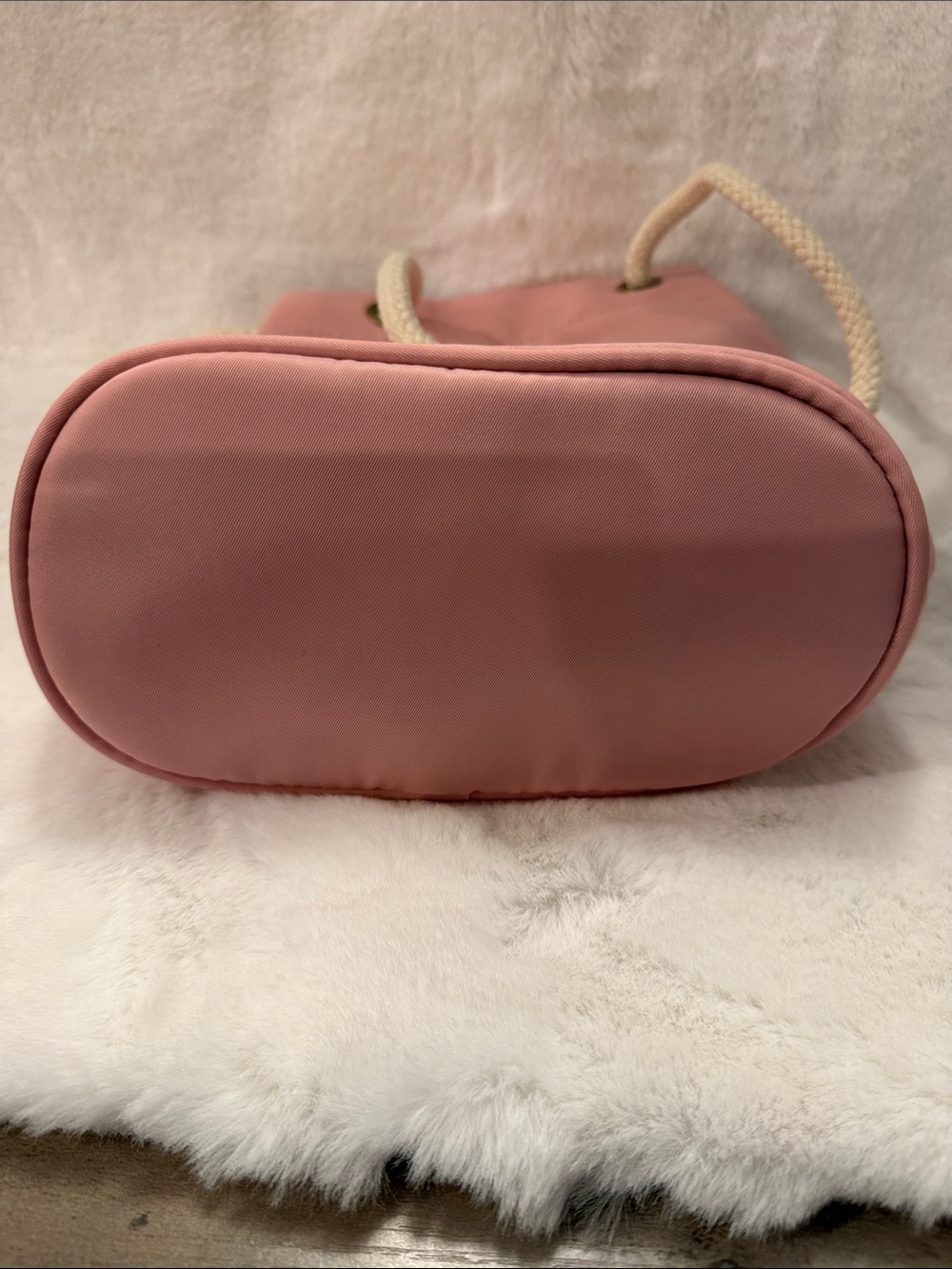 Source Unknown Pink Drawstring Bucket Bag with Rope Straps - Picture 7 of 7
